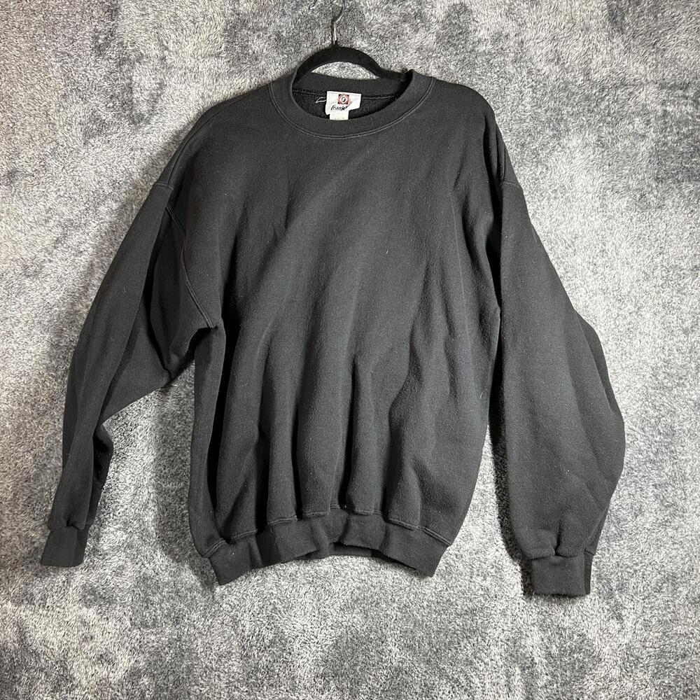 Franklin Sports Sweatshirt Mens L Black Pullover Heavyweight Fleece Lined
